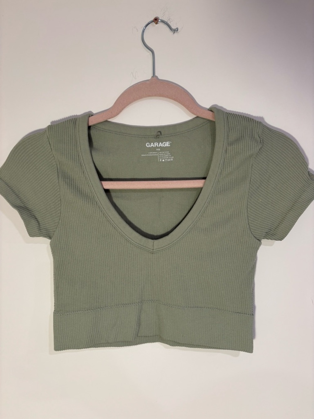 Garage Women's Ribbed V-Neck Crop Top